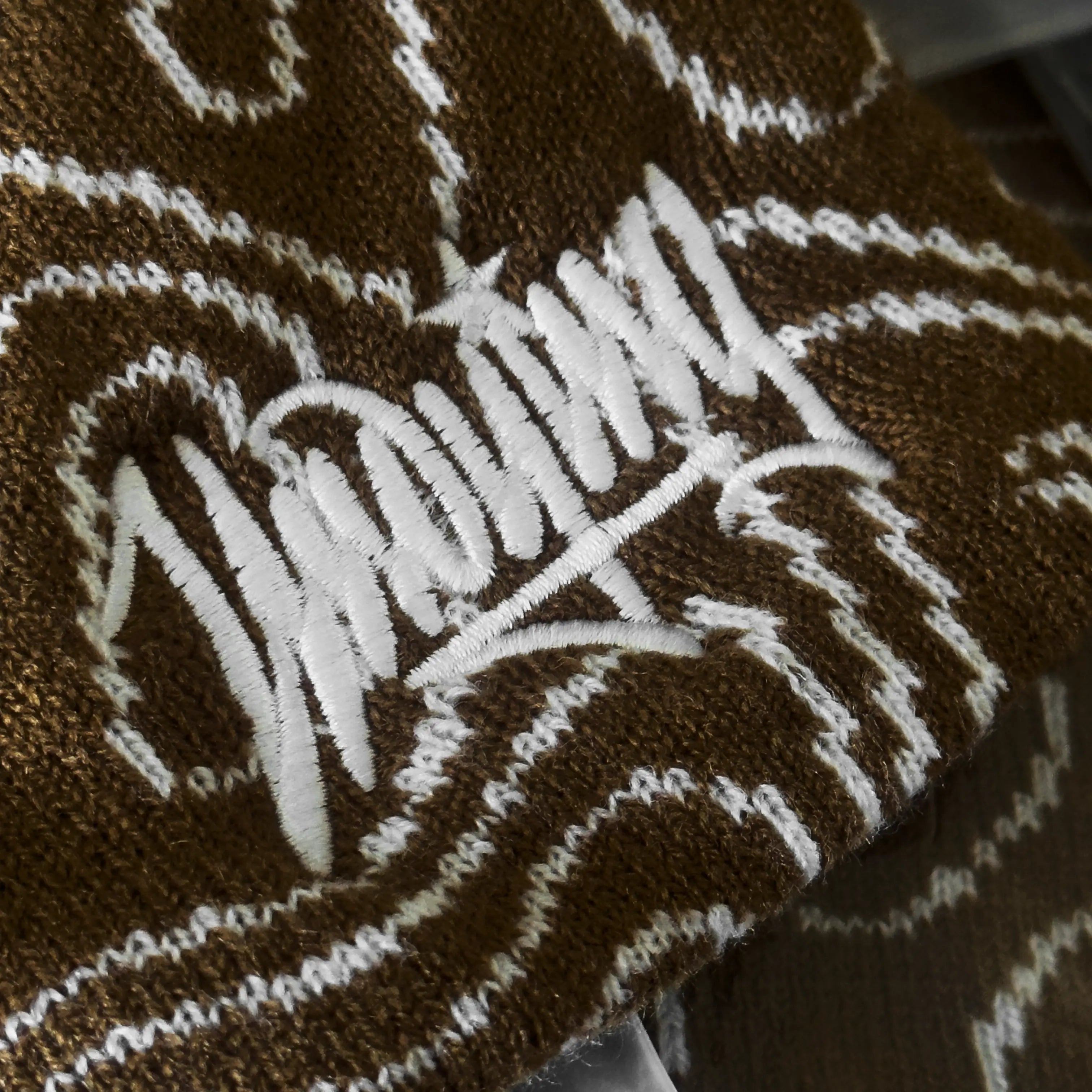 "DIGITAL TOPOGRAPHIC" UNDYING BEANIE BROWN madebyundying